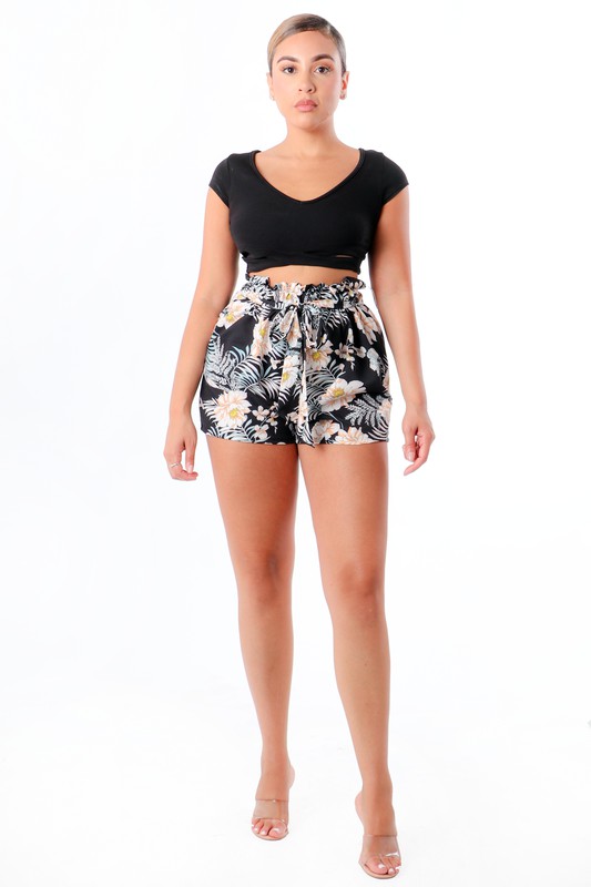 PAPER WAIST SHORTS